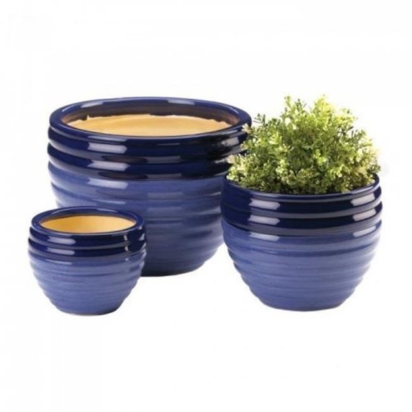 Summerfield Terrace Summerfield Terrace 10018822 Duo Tone Planter Trio; Blue 10018822